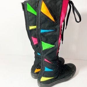 womens converse knee high shoes